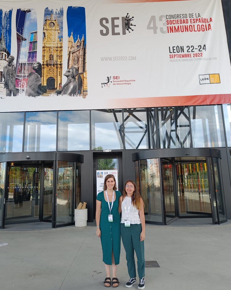 SJDLaboratori's tweet photo. @SEinmunologia @GrupoJovenSEI @SinaiImmunol @EFIS_Immunology @y_efis @InmunoHUMV Uxía Barba y Elisabet Poyatos participan en #SEI2022 #León. Aprendiendo y compartiendo experiencia en #inmunologia . https://t.co/JYSJef194U