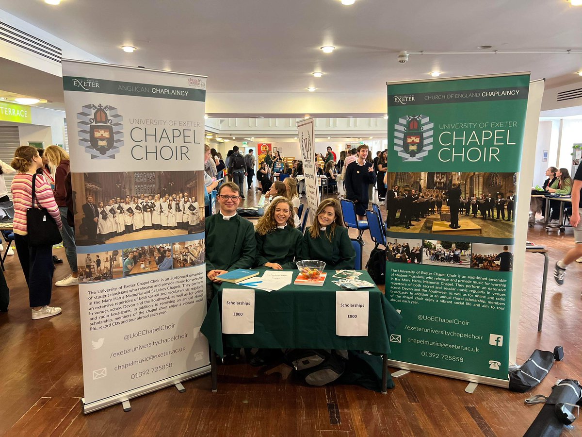 MichaelRTGraham's tweet image. Struck by a bout of #covid. Very indebted to my choral scholars for doing a great job at the @Exeter_Students freshers fair, all day today. What troops!
