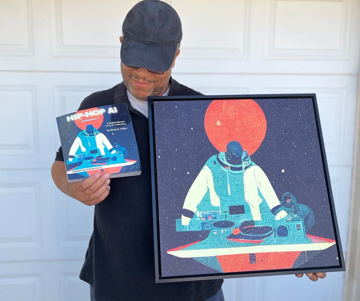 My new memoir book and AI art project “Hip-Hop AI Collection 1” Thank you everyone for the support!  Oct. 3rd, we launch our premium canvas art series, 40+ exclusive canvases. Visit HipHopAI.co to enter our giveaway for a chance to win one! #aiart #giveaways