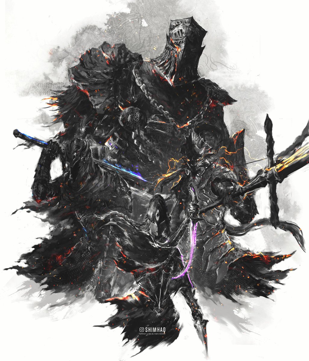 Happy Dark Souls Anniversary! Some pieces from Soulstober over the