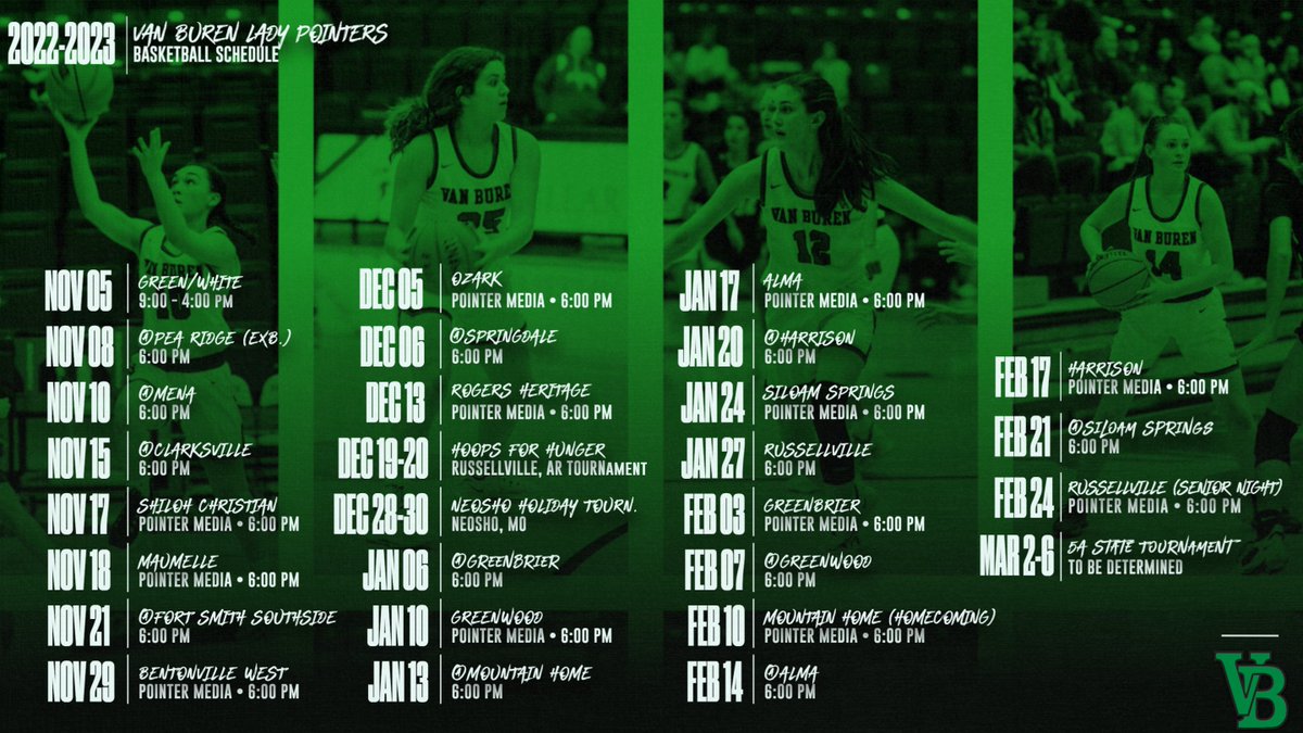 vbladypointers's tweet photo. Not too long before season is here. Check out our 2022-2023 Schedule! https://t.co/r27s968d2i