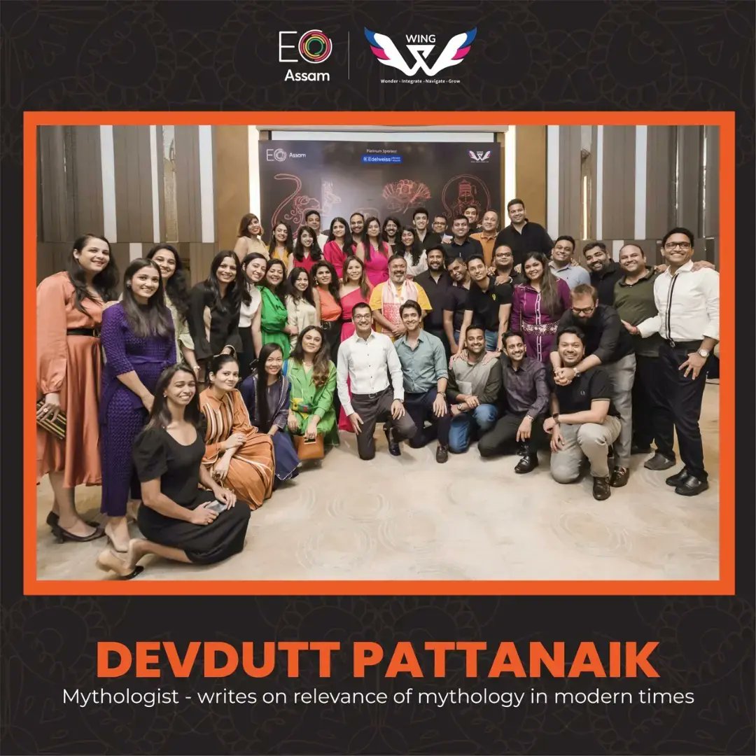 eoassam's tweet photo. We had a great time talking Devdutt about how mythology plays a role in our daily lives. We wish him all the best in his future endeavours. Devdutt Pattanaik writes on the relevance of mythology in modern times, especially in management, governance and leadership. @EO_SouthAsia https://t.co/K55xsy58SJ