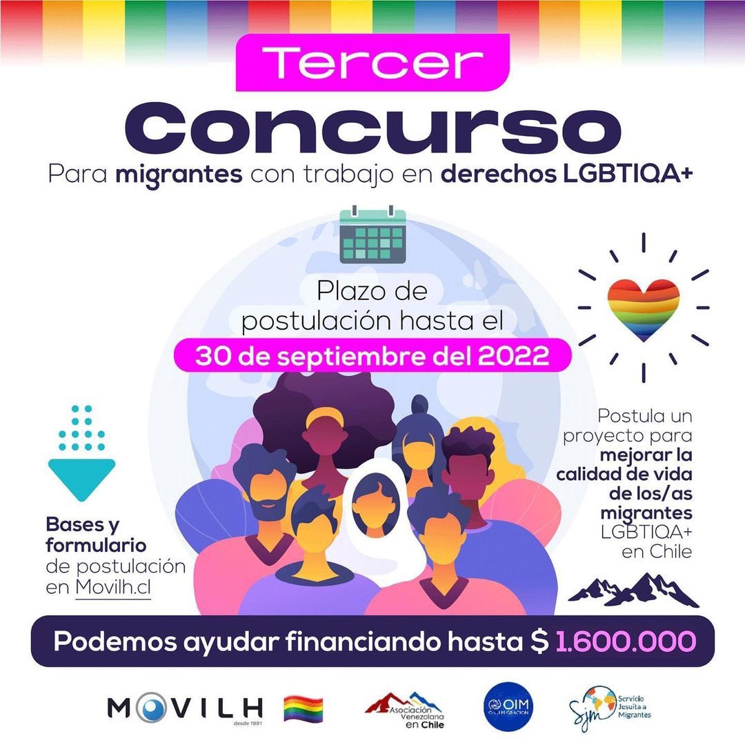 Movilh's tweet photo. 👁🌈 ATENT@S!! Solo queda una semana para PARTICIPAR! • No pierdas esta oportunidad de promover el respeto y la inclusión! 🙂🏳️‍🌈🏳️‍⚧️ https://t.co/0Tx6FStkrk