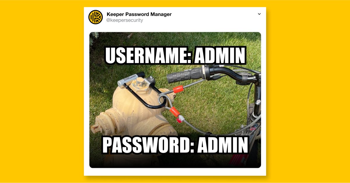 Keeper Security tweet media