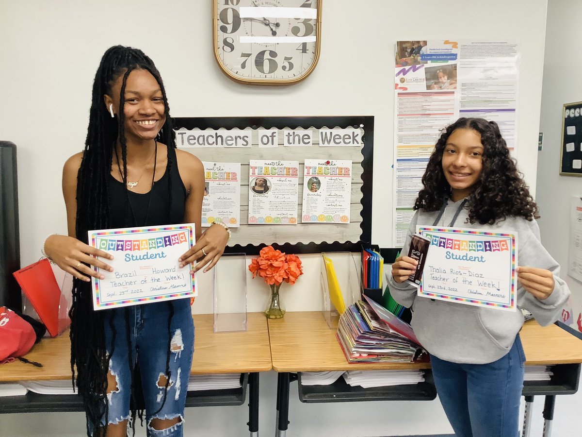 PRHS_Preschool's tweet photo. TEACHERS OF THE WEEK! 

My favorite thing about being a teacher is…
Brazil- seeing the excitement my students face when they learn something new
Thalia- being able to see the children everyday 
Rashelle-watching how the kids grow and learn new things everyday

@PineRidgeHS https://t.co/DwrCmBM1ka
