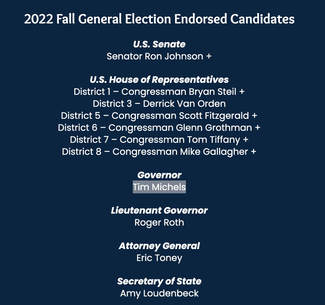 jnorcr's tweet photo. #Trumpian #TimMichels' endorsement from Wisconsin Right to Life had no qualifications. 
He is part of #The1849Project taking women in #Wisconsin back to the 19th Century. 
#wiunion #wipolitics #reproductiverights https://t.co/YwN2RmTjvx