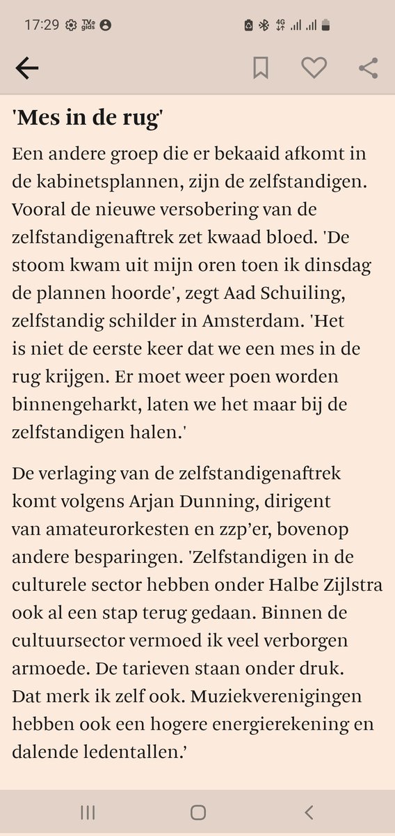 Hoe vallen de kabinetsplannen, waaronder versnelde afbouw van de #zelfstandigenaftrek, bij onze achterban? Twee van hen, zelfstandig schilder Aad en dirigent <a href="/arjandunning/">Arjan Dunning</a>, spraken erover met het <a href="/FD_Nieuws/">FD Nieuws</a>