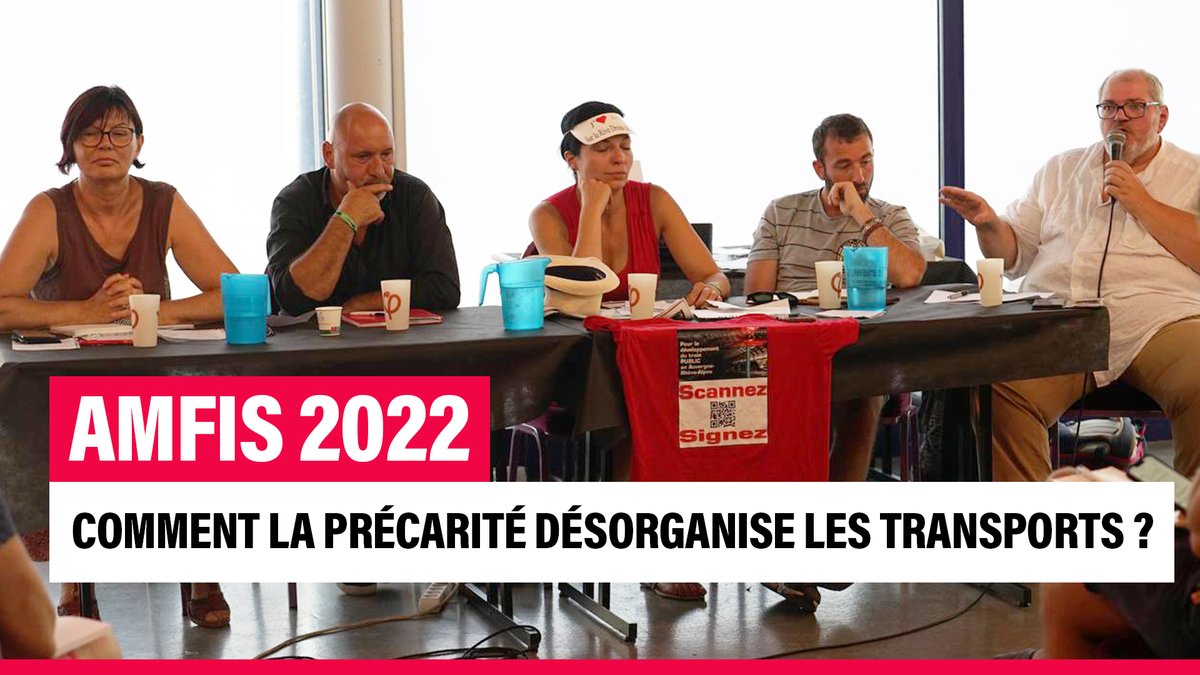 FranceInsoumise's tweet photo. 🔴 Retrouvez la conférence des #AMFIS2022 intitulée : « Comment la précarité désorganise les transports ? » avec @emiliemPG, @slappy_w, @Renaud_Hamard, @Val_BougaultDel et Arnaud Boucheix.

➡️ https://t.co/r84T81pLg1 https://t.co/tMWkhEhfBn