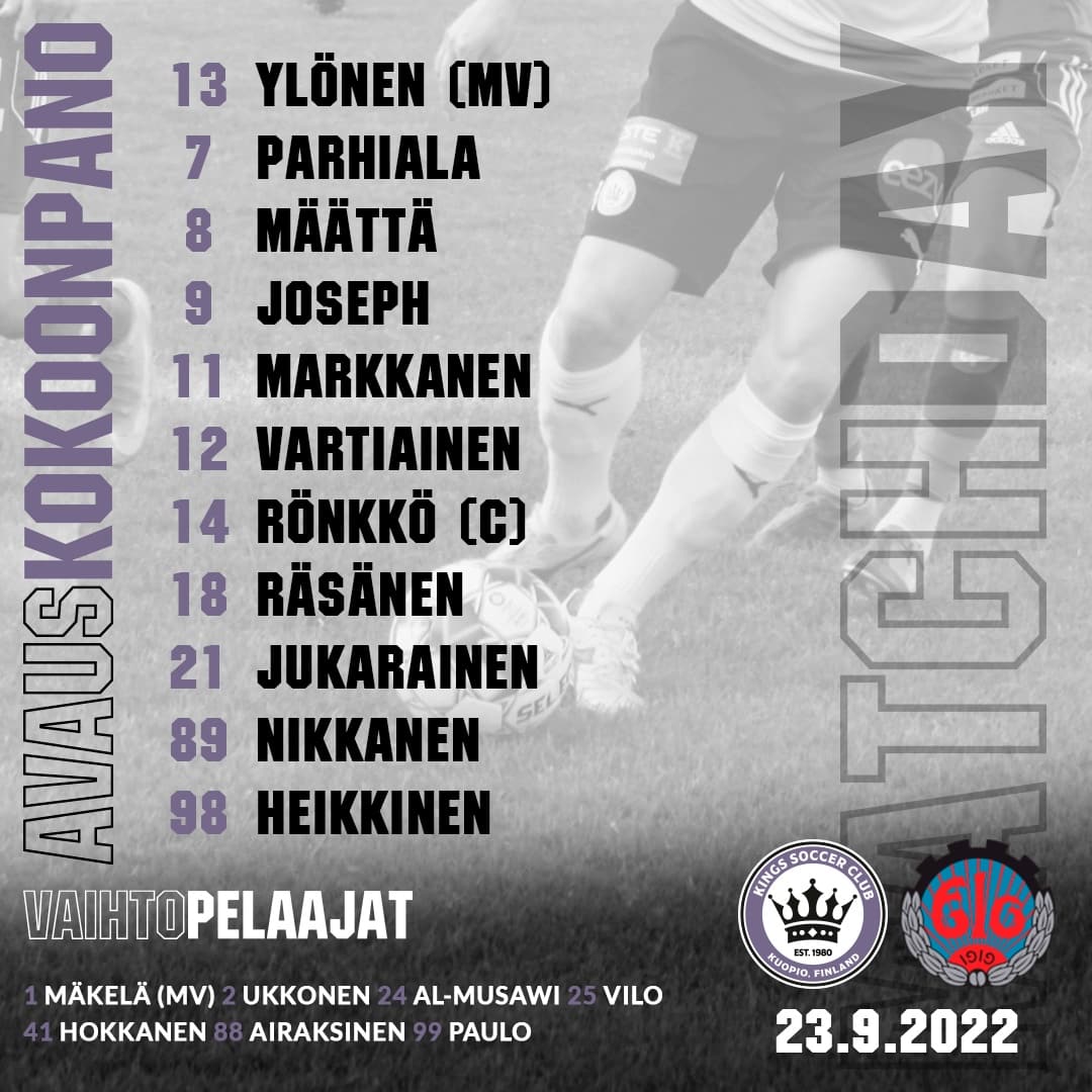 KINGSKUOPIO's tweet photo. Kuninkaat tänään 🔥🔥

Ottelu Litmasella alkaa klo 20:00 🕗

📋 Käsiohjelma illan otteluun ⬇️

https://t.co/Ww94EzyNMF

📺 Livelähetykseen ⬇️

https://t.co/XuwnNj0f0S

#kingskuopio #itäsuomenkolmonen #kuopio https://t.co/y1D4L4vWE5