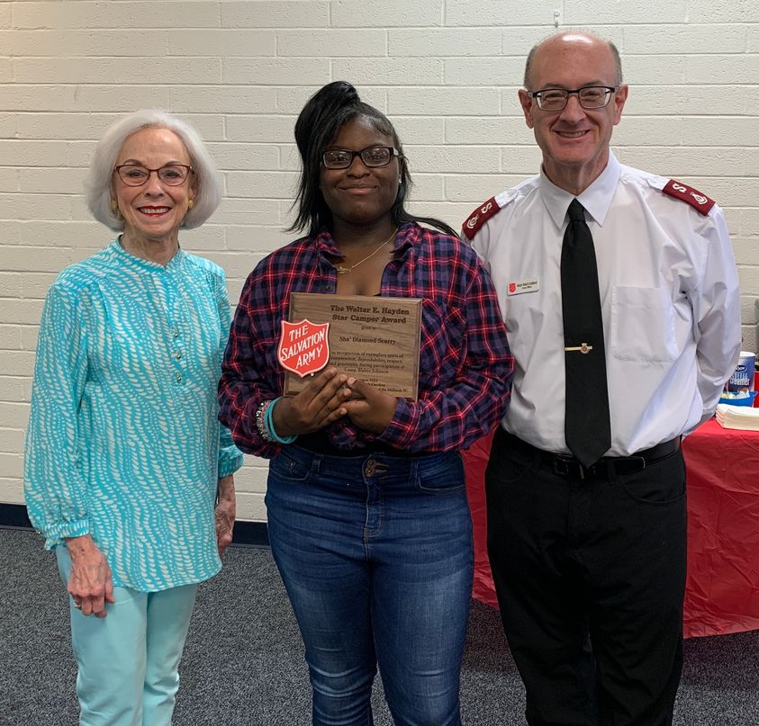 On Tuesday, The Salvation Army of the Midlands congratulated and awarded Sha'Diamond  Scurry for being this year's Walter E. Hayden Star Camper!

The Salvation Army of the Midlands is VERY PROUD of Sha'Daimond! We know she will continue to do great things!
#RecongzingTalent