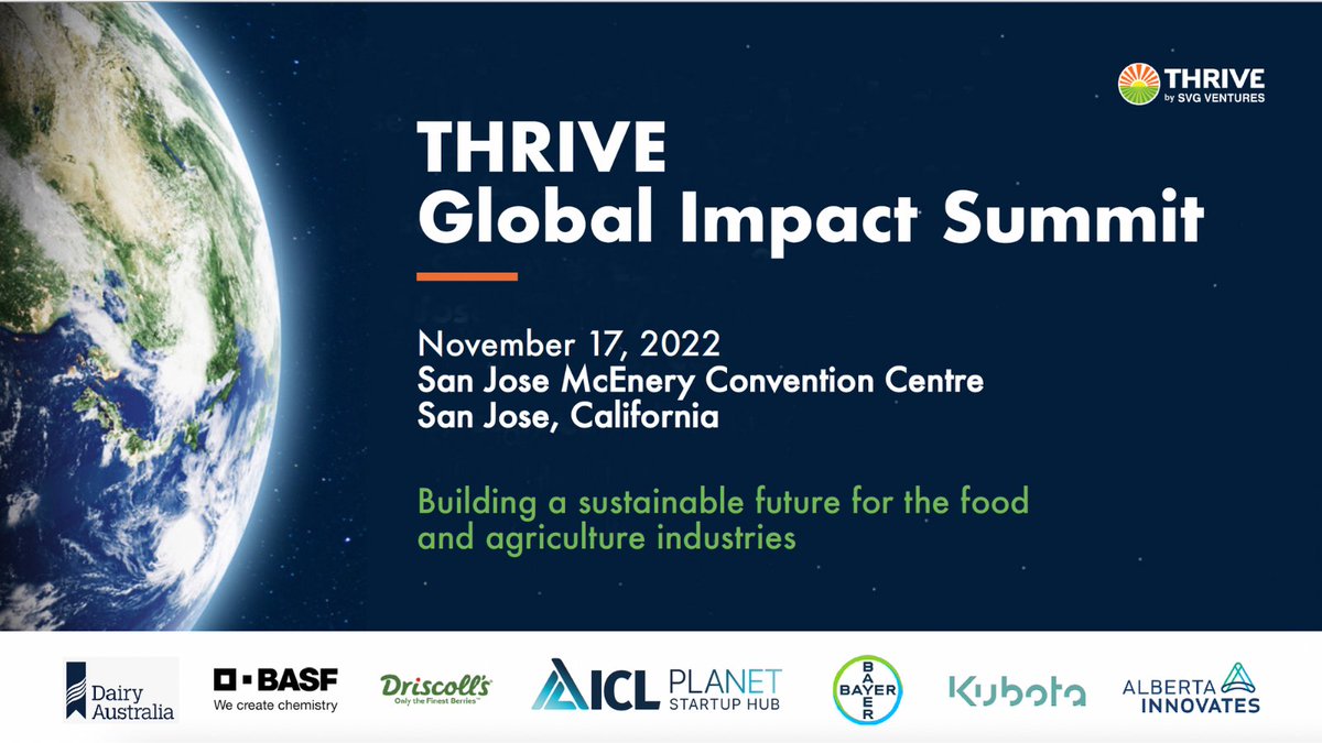 THRIVEAgriFood's tweet photo. Agriculture is the driving force behind a sustainable future. On Nov. 17 we're bringing together global leaders to discuss sustainability, disruptive tech &amp; innovative solutions across the agrifood value chain.
Get your ticket today for this premier event! https://t.co/Yipgo2Np8L https://t.co/WpgCzkRtcy