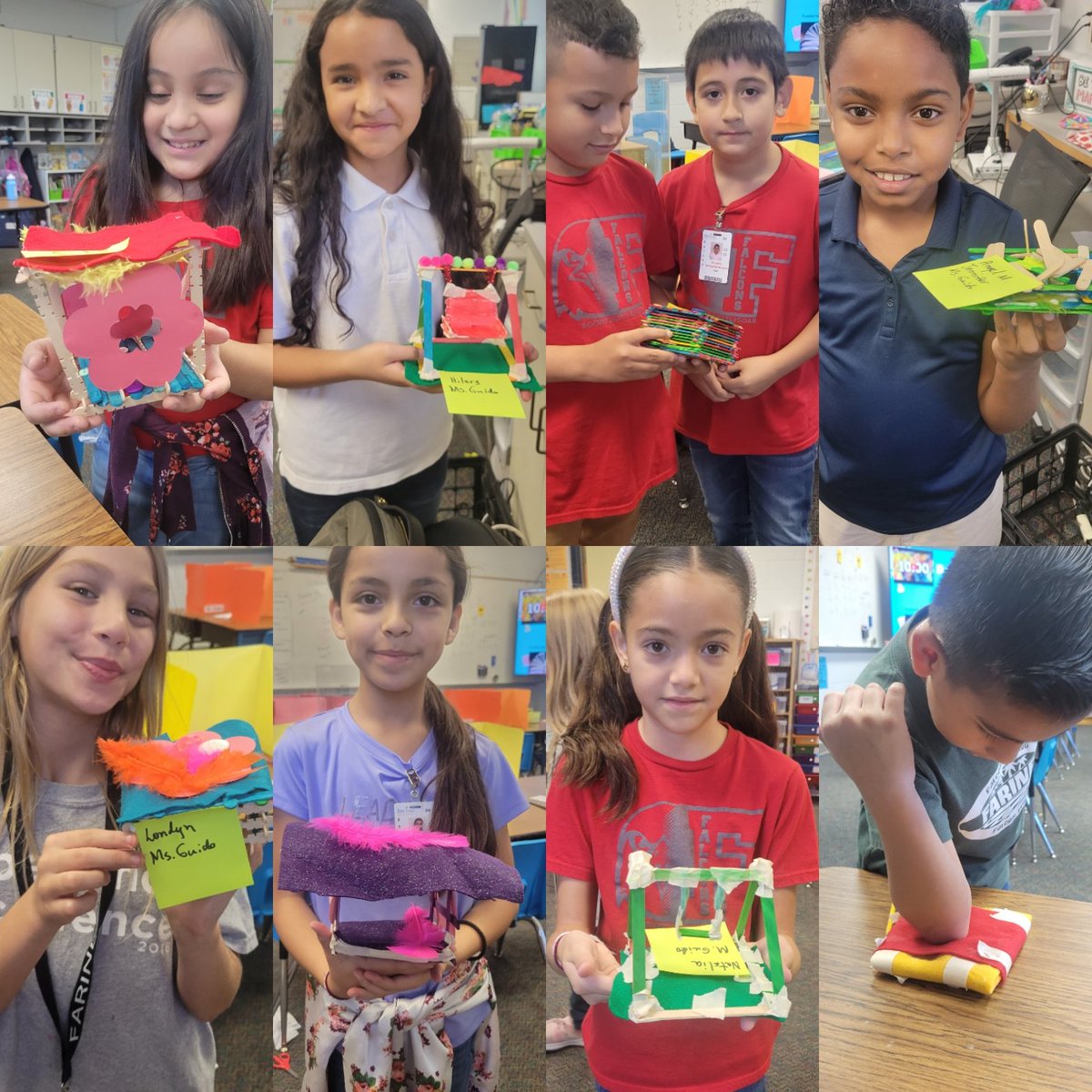 catalinavg88's tweet photo. 4th grade create! #STEM-TASTIC Fri-YAY challenge for all our  @farinefalcons Today we read #NotAStick by @antoninettePortis and their creations are beyond amazing! @Enrichment_IISD @IrvingISD https://t.co/aSha9dOtnX