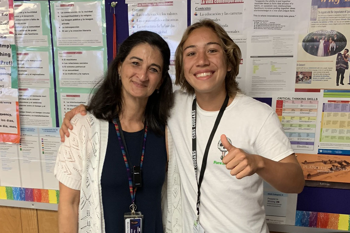CSISD's tweet photo. Perfecto!
@CSHighSchool sophomore Mateo Dominguez earned a rare perfect score on a college-level AP® Exam in spring 2022.  Dominquez was one of only 63 students in the world to earn every point possible on the AP Spanish Language Exam.
More: https://t.co/V1LYVTs4X1
#successCSISD https://t.co/L57mcXLFBM