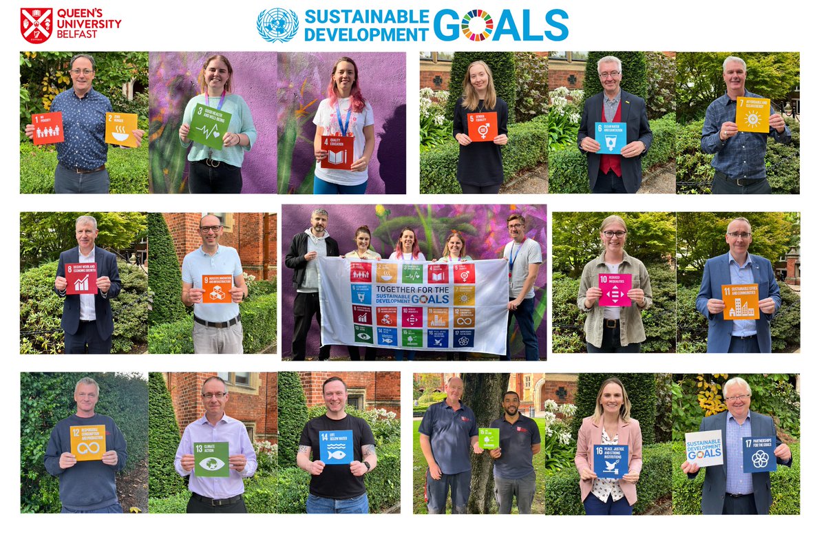 23rd September 2022 is SDG Awareness Day! A big shout out to all of these wonderful colleagues and many more at @QUBelfast who are working in support of our commitment to the #SDGs. #QUBSustainability