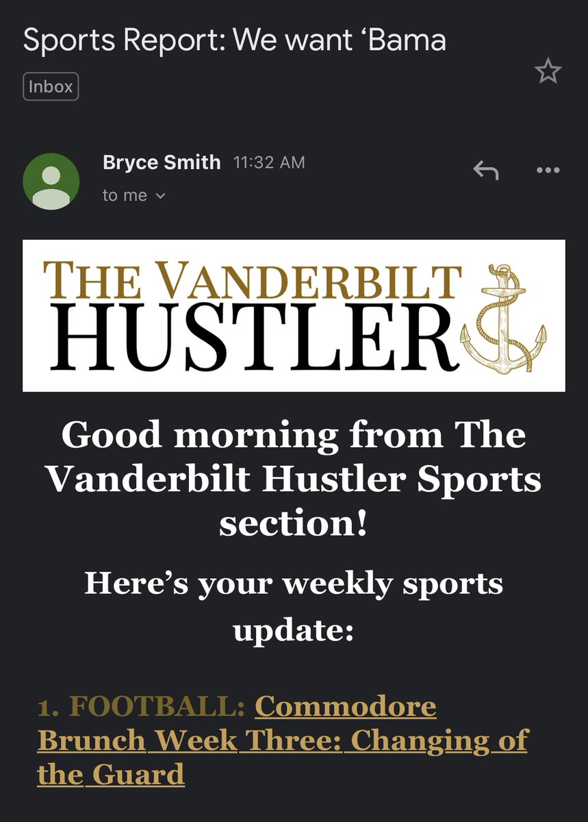 SimonGibbs26's tweet image. I want everyone to know that @BryceSmith_27 just sent this email with this subject line to the entire student body (and many alumni):