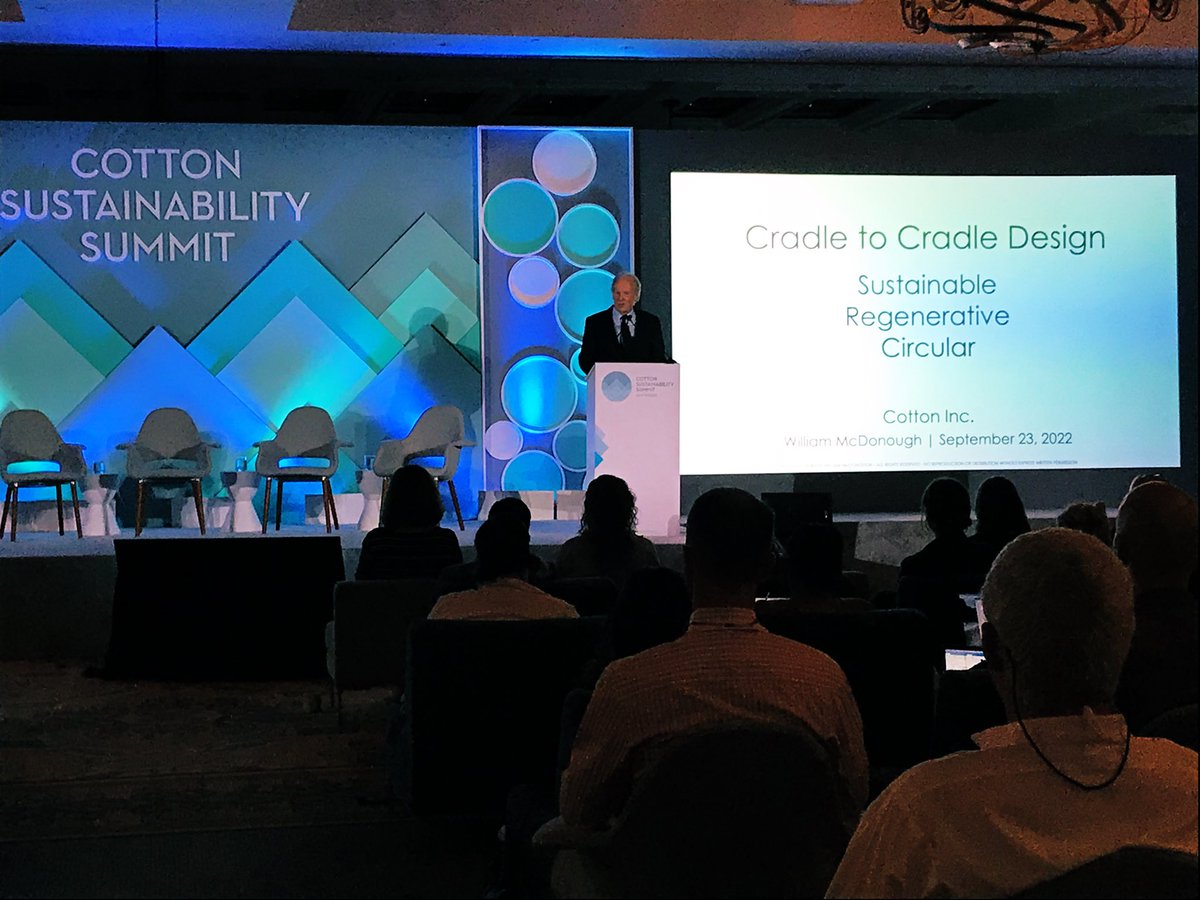 Three Squares Inc. (@threesquaresinc) on Twitter photo Day 2 of the Cotton Sustainability Summit kicking off with a keynote presentation from Cradle to Cradle author, <a href="/billmcdonough/">William McDonough</a>. #cottonsustain #cotton #cradletocradle #circulareconomy #circularity <a href="/CottonInc/">Cotton Incorporated</a> Day 2 of the Cotton Sustainability Summit kicking off with a keynote presentation from Cradle to Cradle author, <a href="/billmcdonough/">William McDonough</a>. #cottonsustain #cotton #cradletocradle #circulareconomy #circularity <a href="/CottonInc/">Cotton Incorporated</a>