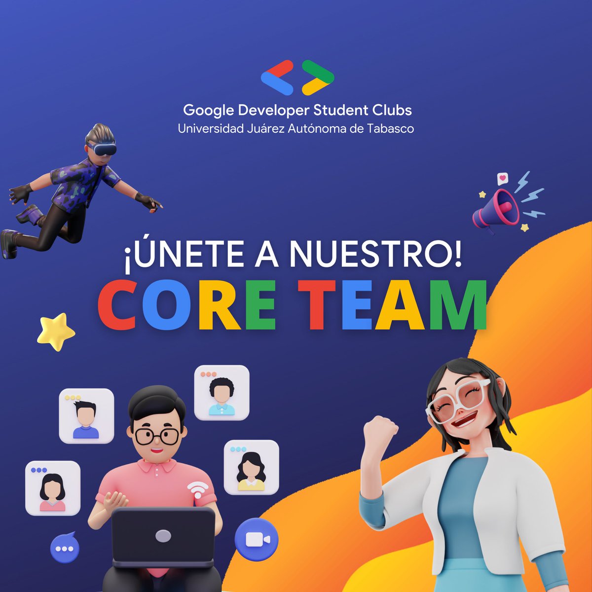 gdscujat's tweet photo. 🚨Sé parte del Core Team del Google Developers Students Club de la Universidad Juárez Autónoma de Tabasco en este ciclo 2022-2023.

📌 ¿Te apuntas al reto y vivir una nueva experiencia? Completa el siguiente formulario:
https://t.co/F0fW4RAxBN

#Google #GDSC #Tabasco #Ujat https://t.co/ieA3CaVcAP