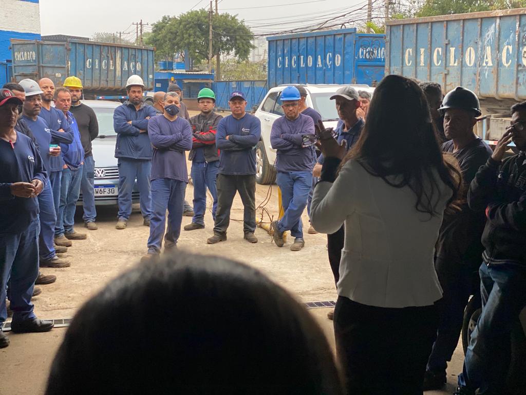 Wilmacamposmac's tweet photo. WILMA CAMPOS MACHADO VISITA CICLOAÇO, EMPRESA COMANDADA POR MULHERES
Nesta quarta-feira (21/9), a presidente do Avante Mulher paulista, Wilma Campos Machado, visitou a sede da Cicloaço, empresa brasileira que há mais de 20 anos atua no comércio de sucatas ferrosas. https://t.co/u7JyPRCAOF