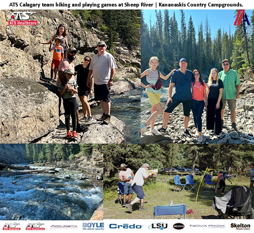 AndlauerGroup's tweet photo. At Andlauer Healthcare Group, we engage in various social activities annually. Here is a glimpse! ATS Calagary team hiking and playing games at Sheep River | Kananaskis Country Campgrounds. #AHG #AndlauerHealthcareGroup #sheepriver #kananaskiscountry #AHGsocial2022 #sharethispost https://t.co/20q61vaIte