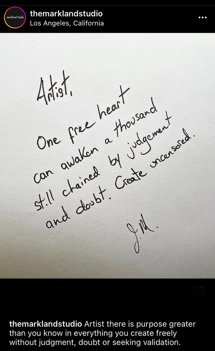 “There is a purpose greater than you know in everything you create freely, without judgment, doubt or seeking validation”