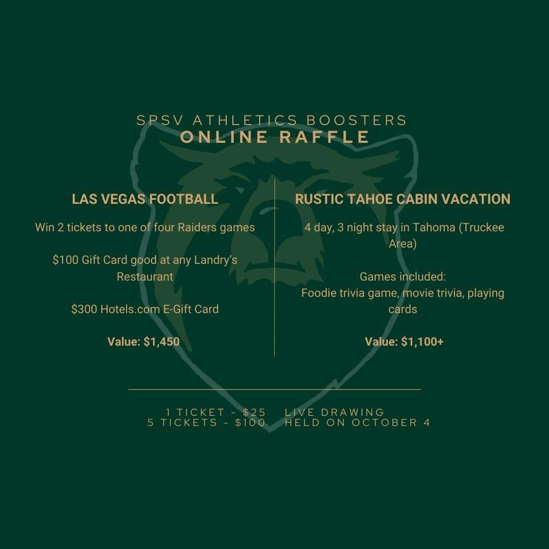 CoachLHawkins's tweet photo. Support The SPSV athletic program and enter for a chance to win a Truckee Getaway or go to an NFL game in Vegas (your choice of Raiders vs Colts, Chargers, Texans, or 49ers)

https://t.co/j8yenYcRAf https://t.co/agwafLvu4o