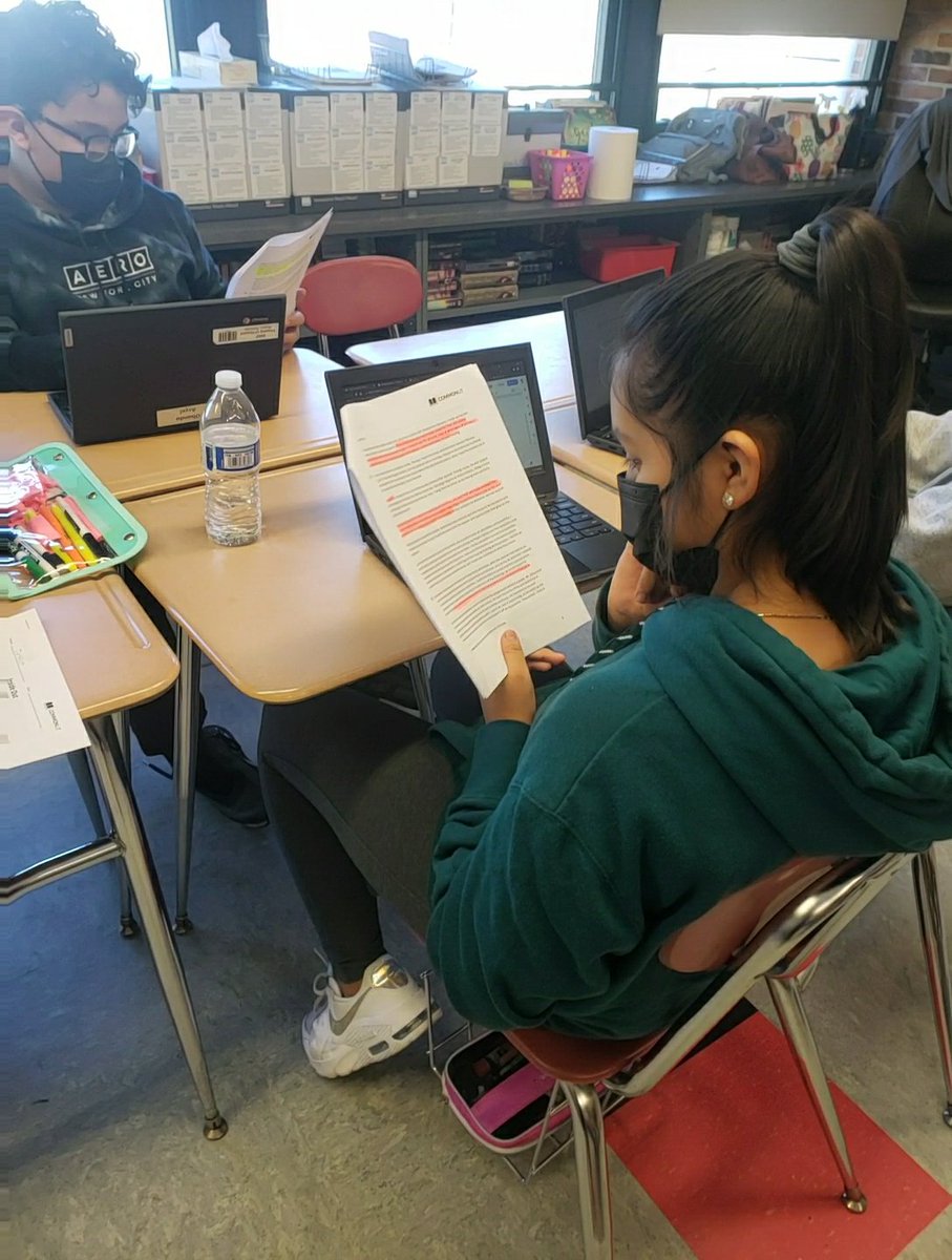 GGramaglia_KPSD's tweet photo. Diving into our first short story for Hispanic Heritage Month. Student highlighted important sections of the text and used post-its to annotate this wonderful story about a boy overcoming the challenge of a language barrier. ❤🖤 #kcspride #6thGradeELA #HispanicHeritageMonth https://t.co/lbPY8PYoHM