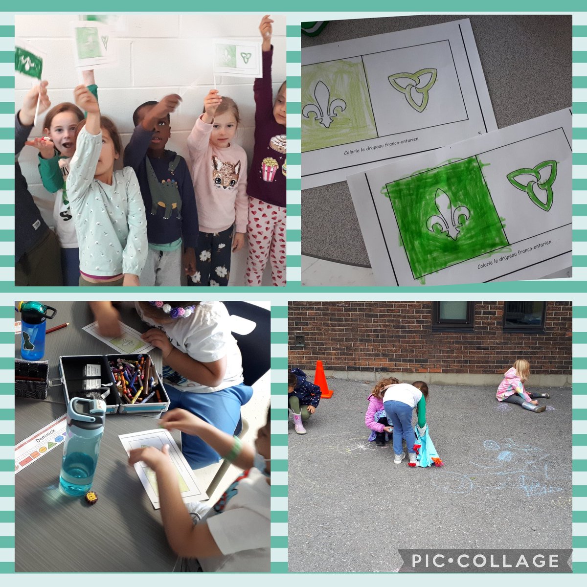 colongioli's tweet photo. Today we celebrate la Francophonie!  Students listened to French music, made flags and decorated our schoolyard to promote la langue francaise! Bravo les amis!!!! https://t.co/XKZyr5slSV