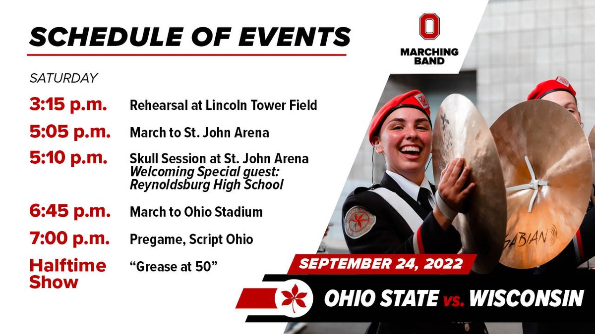 TBDBITL's tweet photo. Now you've got the time, the place and the motion. Grease is the way we are feeling. See you tomorrow. #GoBucks https://t.co/TipR60aK5m