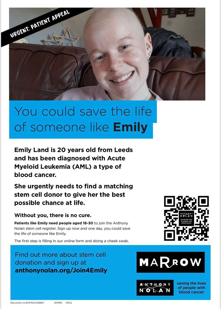 #FreshersWeek #FRESHERS 

Please help! 

As you enjoy freshers week at university could you also do something amazing and potentially save a life!? 

Please consider joining the register to be a stem cell donor and help Emily who hopes to be able to celebrate her 21st Birthday.