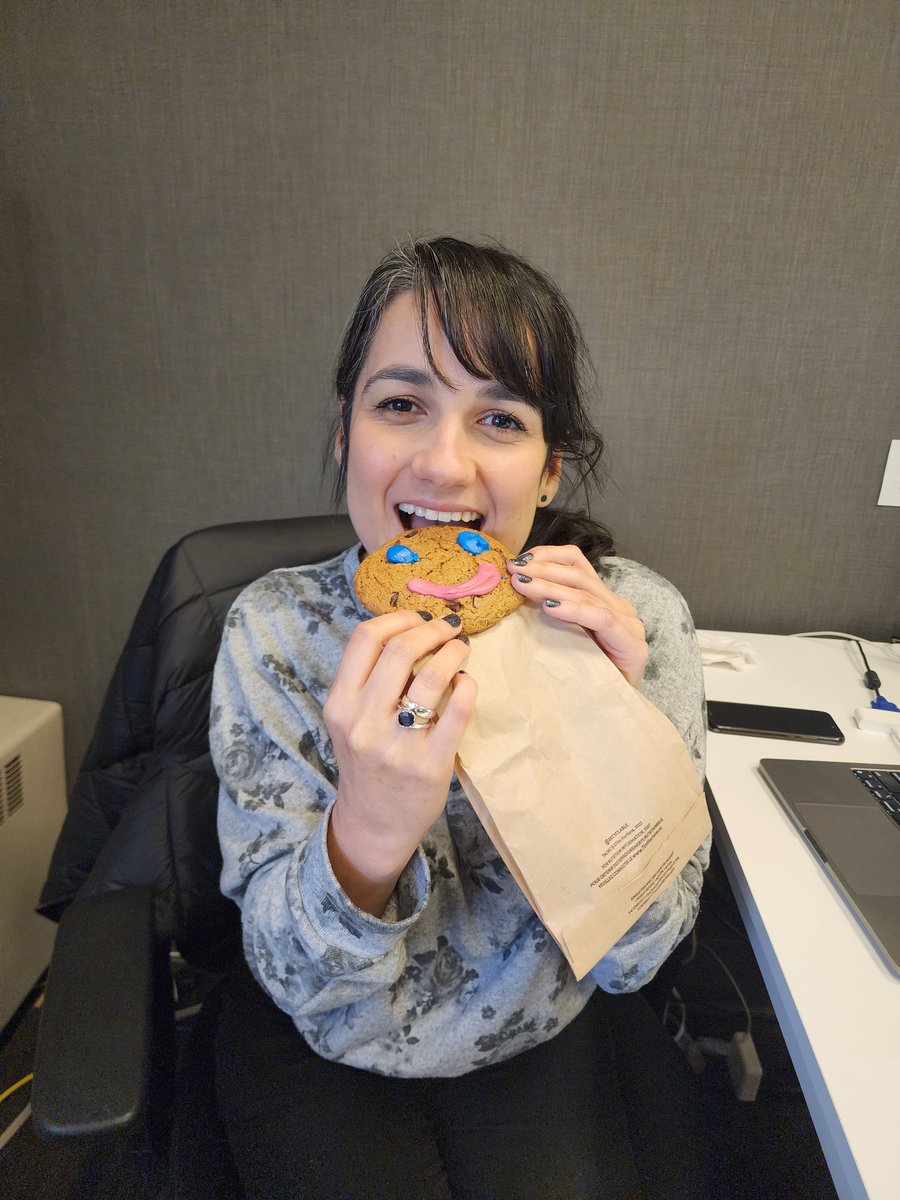 #HurricaneFiona may be on her way, but we are all smiles at the office for now thanks to our #smilecookie from <a href="/TimHortons/">Tim Hortons</a> 🍪😊

Did you know all smile cookies sold on #PEI are in support of <a href="/KidSportPEI/">KidSport PEI</a>? Eating sweets never felt so good!❤️