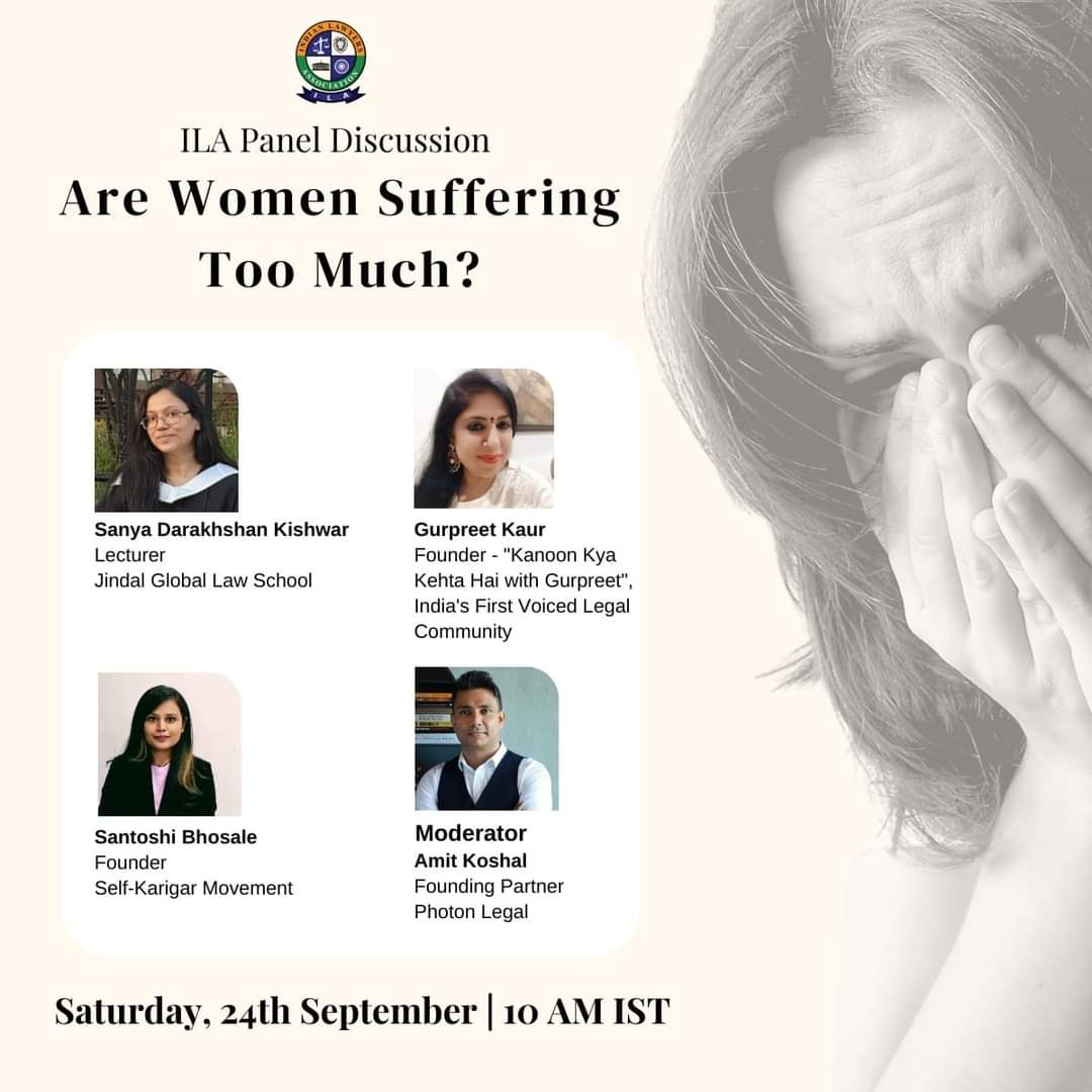 Tomorrow, Sat. 24 Sep

Till what extent is a woman's personal life connected to her professional life?

Join us to participate in a discussion on workplace gender discrimination

Register lnkd.in/gtxd_Hbe

#Women #WomenEmpowerment #WomenAtWork  #GenderEquity 
<a href="/KishwarSanya/">Sanya Darakhshan Kishwar</a>