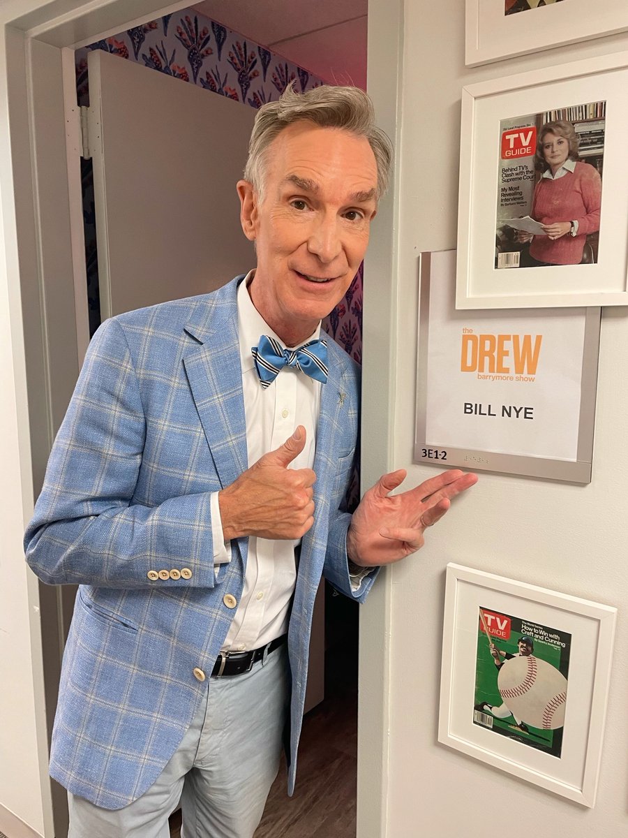 Bill Nye on Twitter "Greetings from DrewBarrymoreTV! Tune in today to