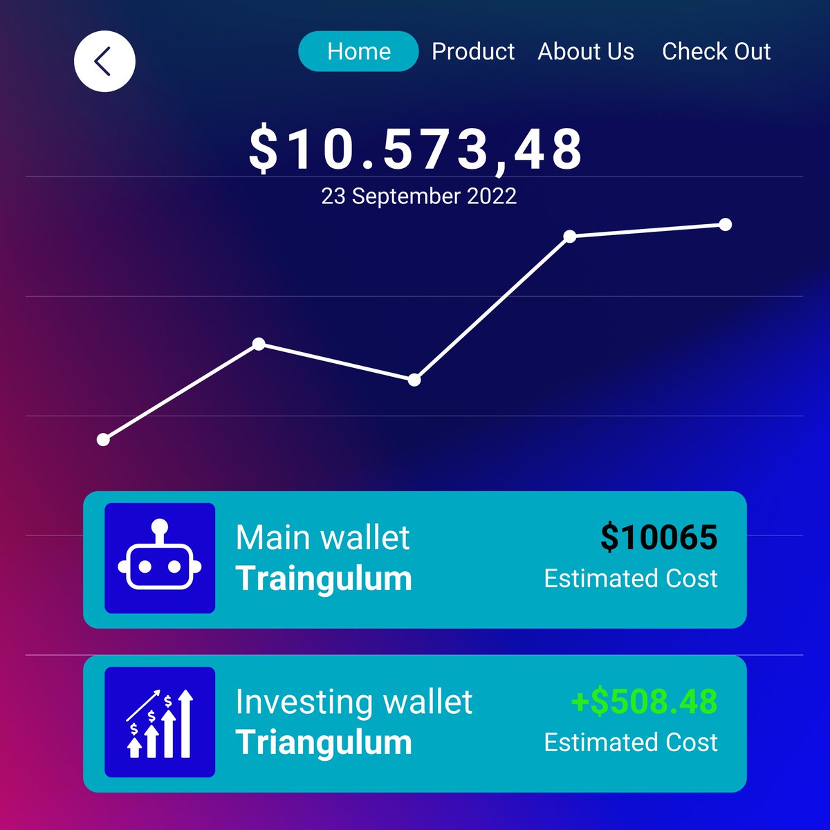 triangulumtoken's tweet photo. This is how Triangulum App is going to be 🤖

The main wallet: Is the wallet where the Triangulum Token not subject to Triangulum Robot

The Investing wallet: Here where you can add any amount of Triangulum Token for a purpose of gaining a passive income https://t.co/xueGIzZXuS