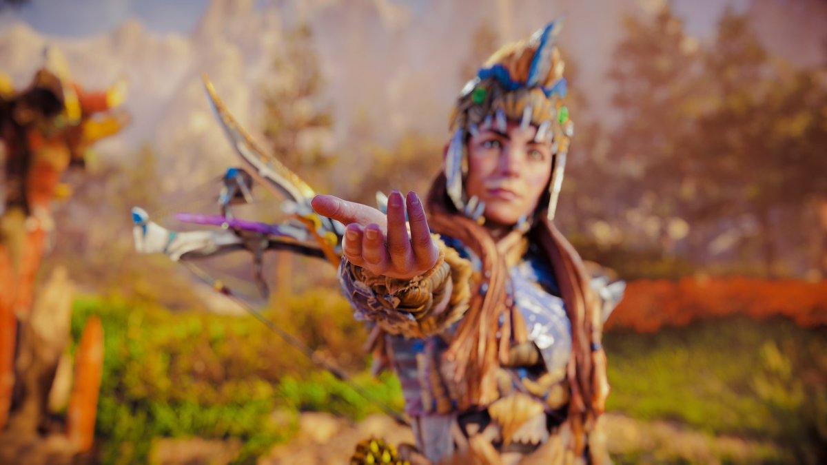 fp_shutter's tweet photo. Aloy 🤩 loving this outfit's details #HorizonForbiddenWest #BeyondTheHorizon #PS5 @Guerrilla @PlayStation #photomode #VideogamePhotography https://t.co/zbJhSB6giC