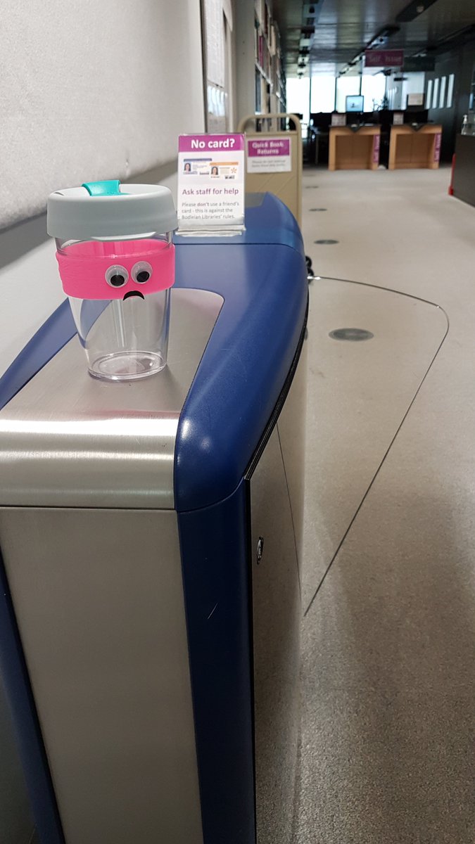 SSLBod's tweet photo. #LibraryFail 1: "I can't get in! What do I do?" Place your University card on the small silver box (the card reader) at the right side of the entry gate. The gate will then open. (Forgotten your card? SSL staff will come to the aid of any readers in need of rescue.) https://t.co/xkCzQHrCuU