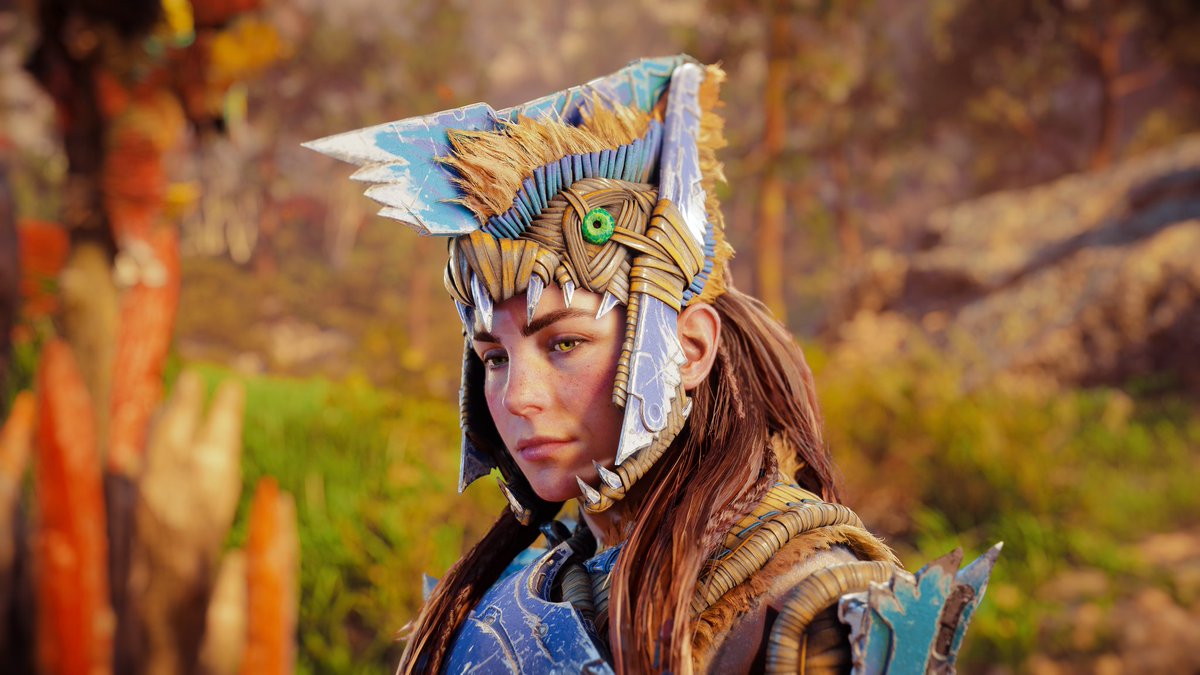 fp_shutter's tweet photo. Aloy 🤩 loving this outfit's details #HorizonForbiddenWest #BeyondTheHorizon #PS5 @Guerrilla @PlayStation #photomode #VideogamePhotography https://t.co/zbJhSB6giC