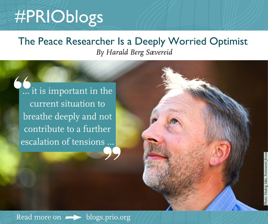 PRIOresearch's tweet photo. PRIO's Director Henrik Urdal (@h_urdal) shares his thoughts and reflections on the current state of the world order.

He is worried about the global situation and in the most recent blogpost you can read about his concerns, but also hopes 👉 https://t.co/nuO7QNTOLZ

#PRIOblogs https://t.co/CV2z2UTDOF