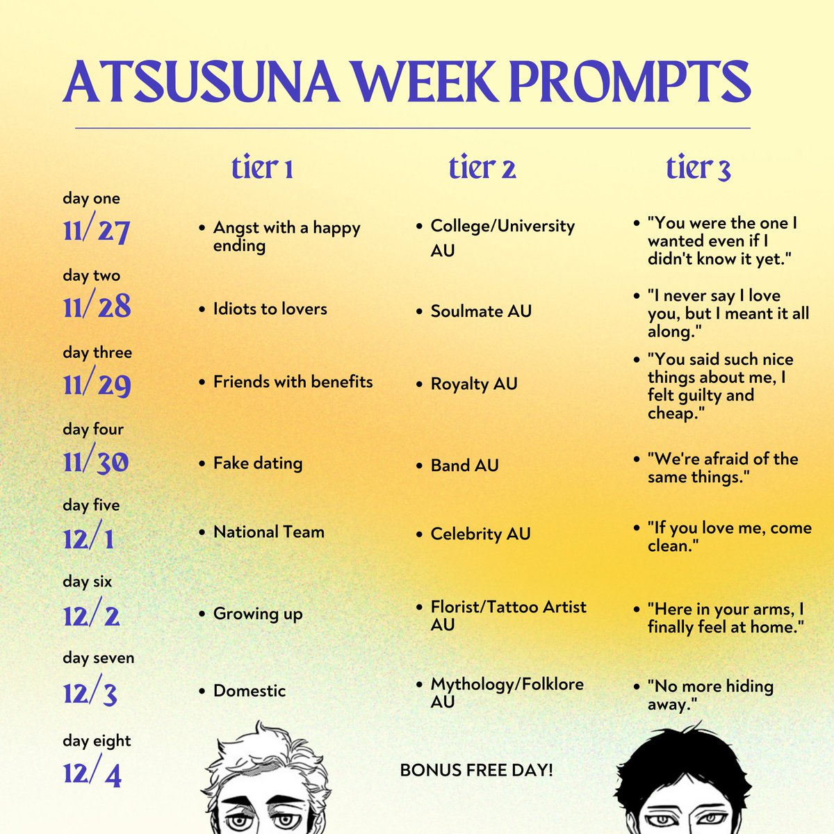 Atsusuna Week! BONUS DAY 🎉 tweet media