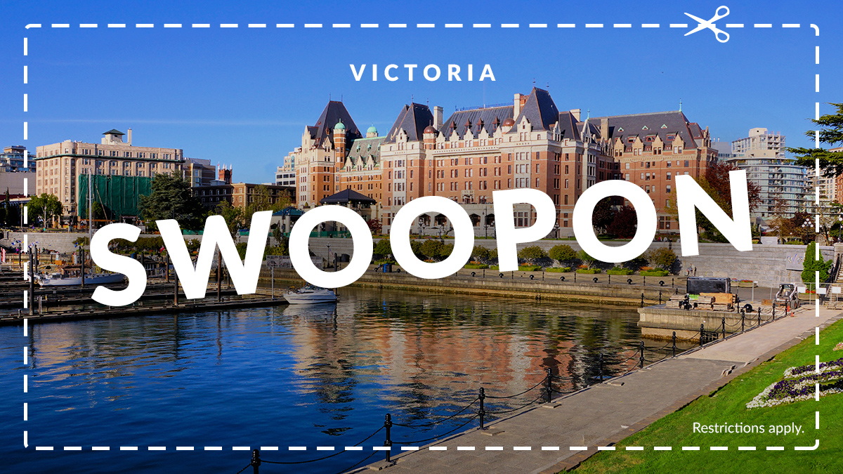 FlySwoop's tweet photo. #Victoria is undoubtedly B.C.'s outdoor activity capital. 🌳 Save 40% off base fares to/from #Edmonton with code Swoopon. Travel is valid from Oct 1-31. 🎃 

#LastMinuteFlightDeals with #Swoopon weekdays from noon to midnight E.T., or until they sell out! https://t.co/4qo4jWn0lT https://t.co/f6B1KiqjMD