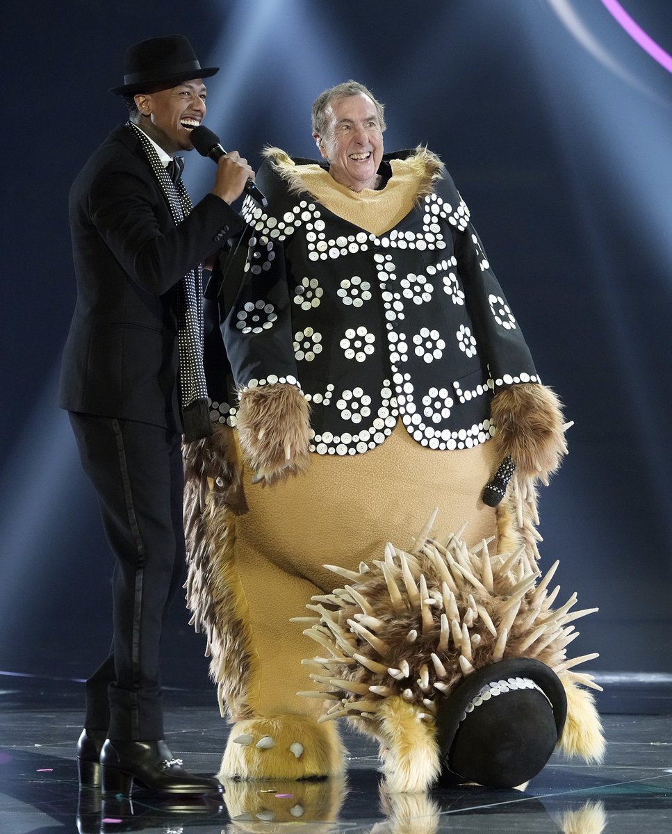 MaskedSingerFOX's tweet photo. Lots of *sharp* guesses about #Hedgehogmask! Did you know it was @EricIdle? 🦔 #TheMaskedSinger https://t.co/RpPk0RT5IZ