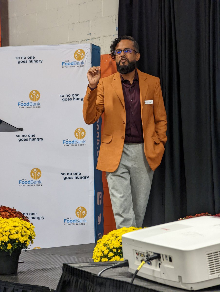 janeaarnold's tweet photo. Early Friday morning at @FoodBankWatReg #Waffles2022 catching up with folks/hearing from @KimWilhelm03 & @jeewanc talk food insecurity & the need for community to work together to remove the stigma, myths and assumptions about our vulnerable population. #SupportLocalOrgs #FeedWR https://t.co/wo0a1N7wIq