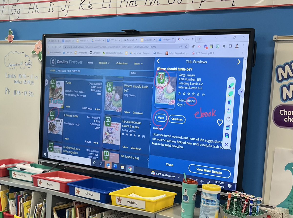 abgerman's tweet photo. What a great morning with Ms. Knecht’s class! We used the @FollettLearning catalog #system and #languageofthediscipline to learn how to find picture books in the library! We know the call # and sublocation! #vblms #librarylove https://t.co/u5s8LLQRmK