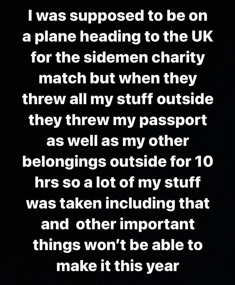 sdmnfcupdates's tweet photo. 📲:Unfortunately @Jidion6 will not be able to play in this years Sidemen charity match: https://t.co/BGvRdDsxRF