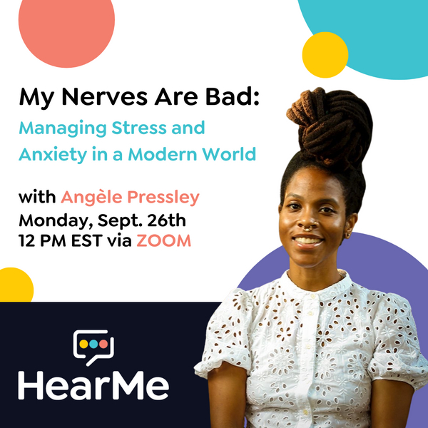 join us on Monday, Sept. 26 at noon EST for a session on managing stress &amp; anxiety in a modern world with Angèle Presley. Zoom link here: us06web.zoom.us/meeting/regist… #stress #anxiety #anxietyworkshop #mentalhealthresouces