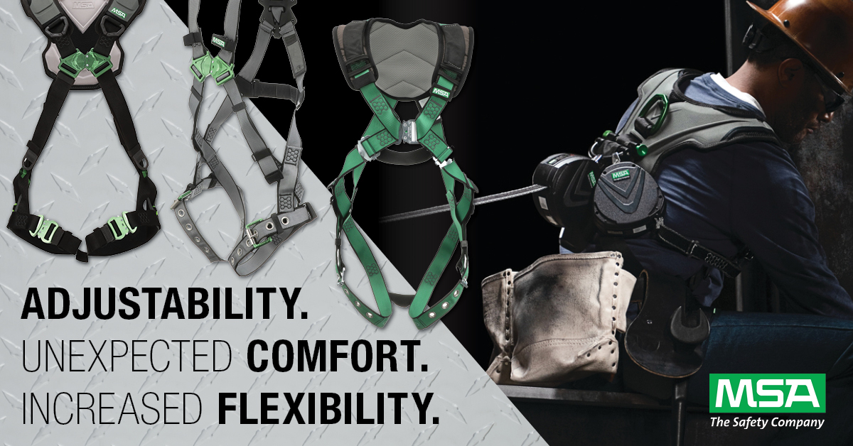 Because the safest fall protection harness is the one you’ll actually want to wear, each V-SERIES harness from MSA includes unique features. Experience unexpected comfort, increased flexibility, and overall adjustability. ow.ly/N7A750KEuX9