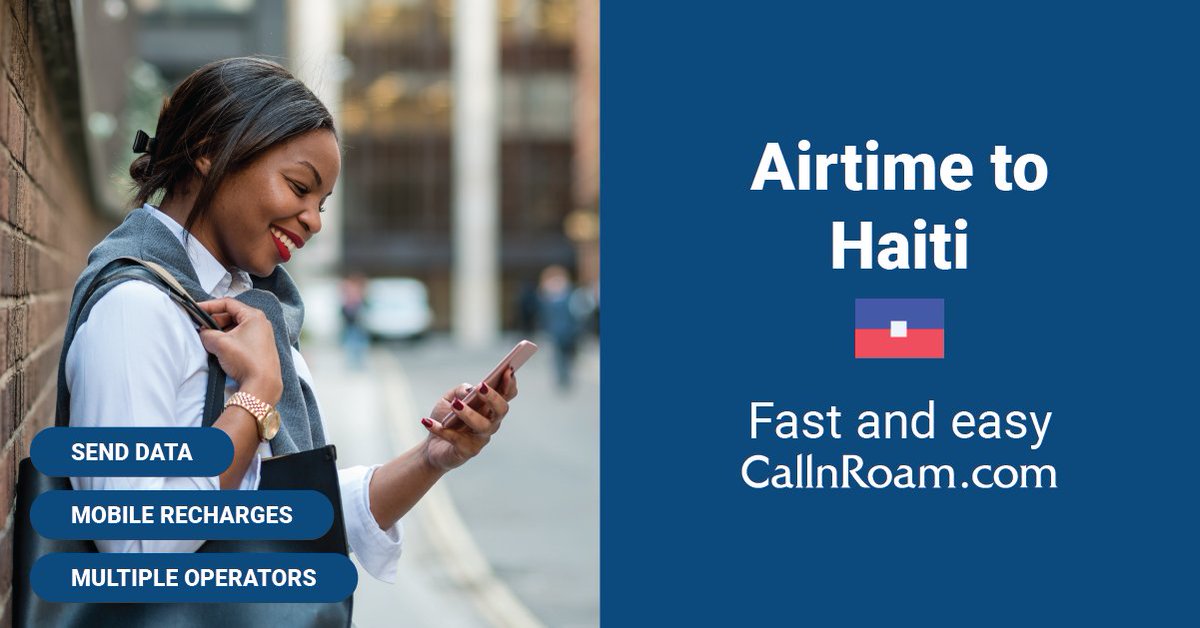 CallnRoam's tweet image. Surprise your loved ones in Haiti with a mobile recharge 🇭🇹
callnroam.com/topup

#mobileload #recharges #recargas #airtime #topups #haiti