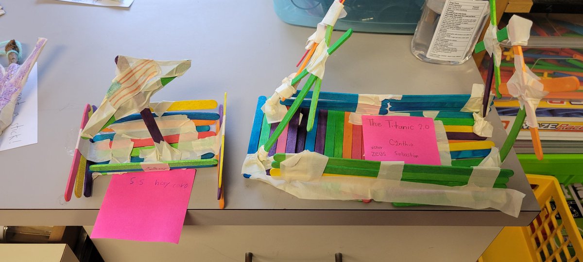 catalinavg88's tweet photo. #STEM-TASTIC Fri-YAY challenge for all our  @farinefalcons Today we read #NotAStick by @antoninettePortis and their creations are beyond amazing! @Enrichment_IISD @IrvingISD https://t.co/Zs3SvyKuy7
