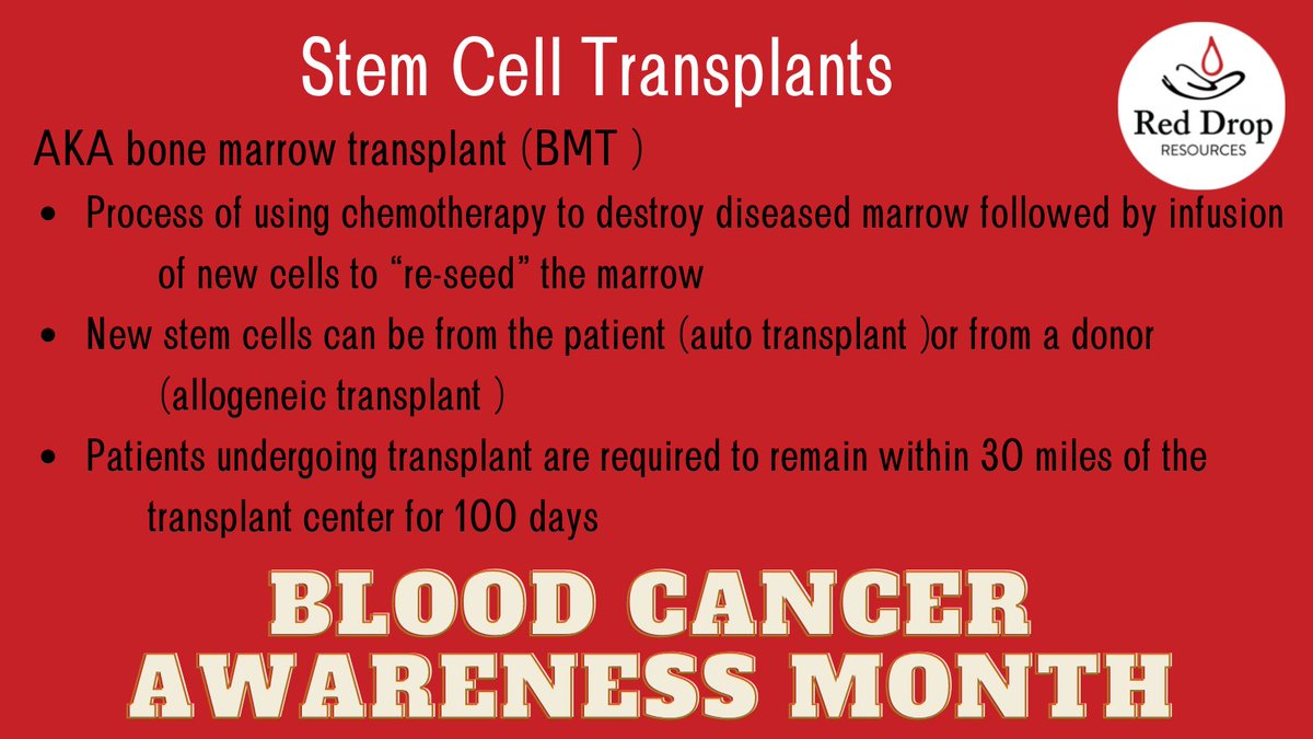 RedDropMN's tweet image. The more you know the better! Did you know that a large amount of blood cancer patients must have a stem cell, or bone marrow, transplant? This is a grueling and long process, and we are here to help them in any way possible! #BeAResource #cancersucks #leukemia #lymphoma #myeloma