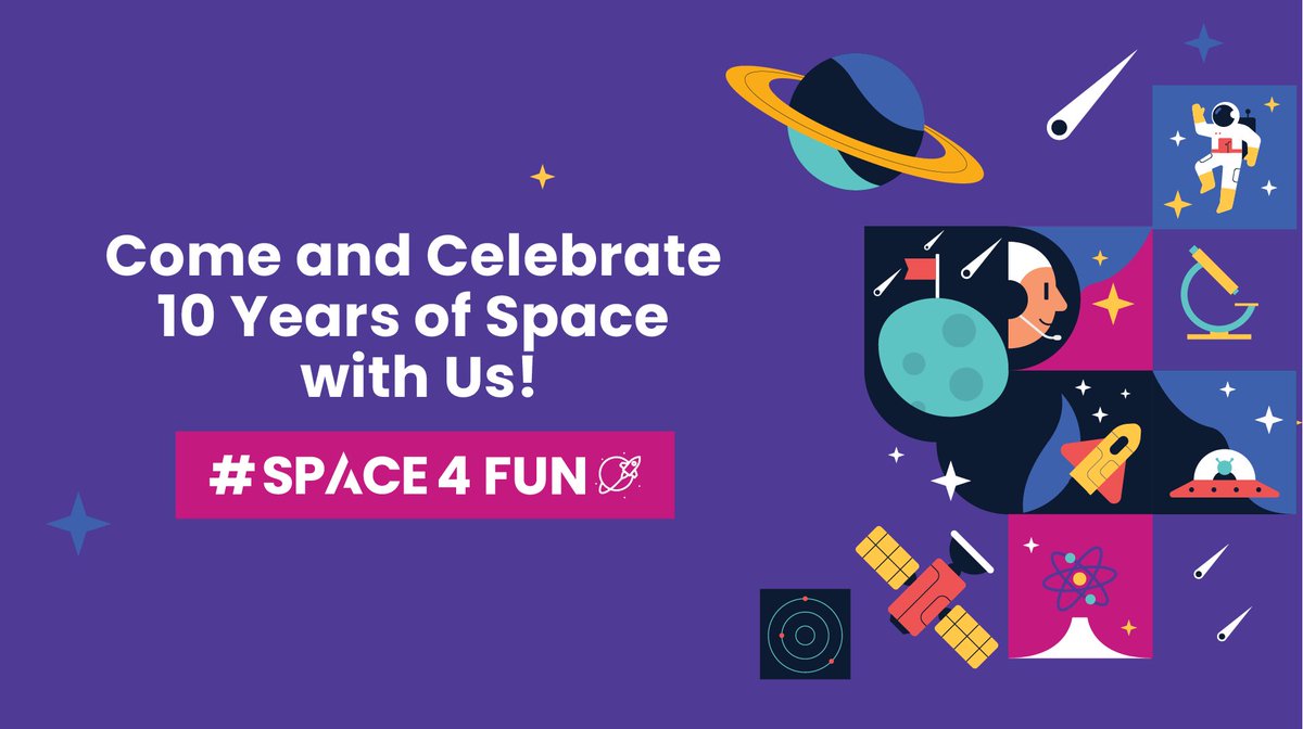 SFDCenter's tweet image. We are a decade old and want you to come to our birthday party!
We have food trucks, robotic and rocket teams, scavenger hunts, prizes, painting fun and so much more! We hope to see you there 🎂 
October 15th, 10am #space4fun
bit.ly/3R14y6U