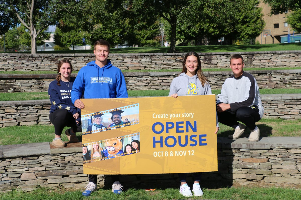 Experience Misericordia University at our next Open House! 🐾💛💙 Join us on Saturday, October 8, or Saturday, November 12! 

Learn more and register today! bit.ly/3UCOP0D